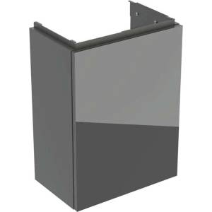 Geberit Acanto - Шкафче за умивалник, 54x39x25 см, 1 врата, панти ляво/дясно, стъкло/лава 503.001. JK. 2 (503.001.JK.2)