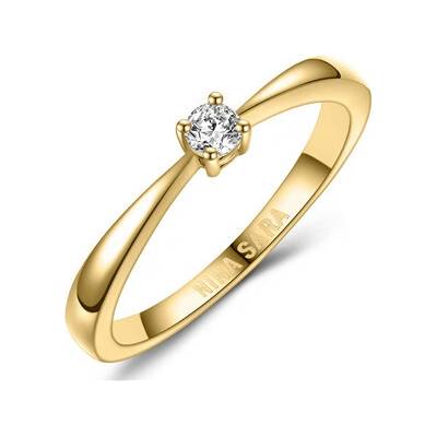 Nina Sara Zlatý zásnubní prsten s diamantem NS609D YG