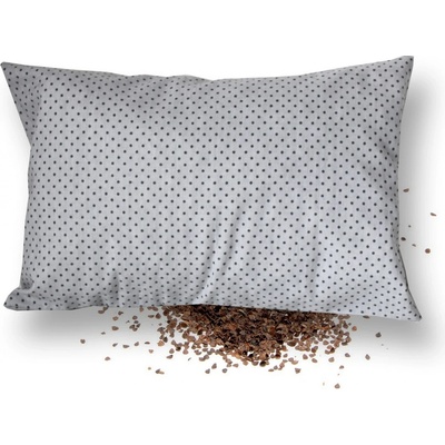 GADEO nahřívací pohankový polštářek POLKA DOTS šedá pohankové slupky s levandulí 18x28 cm