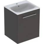 Geberit Комплект стенен шкаф и мивка Geberit Selnova lava, тъмносив, 1 врата, 55 см (501.249.00.1)