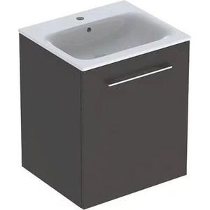 Geberit Комплект стенен шкаф и мивка Geberit Selnova lava, тъмносив, 1 врата, 55 см (501.249.00.1)