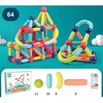 CABTOYS Magnetic Sticks - 64 ks