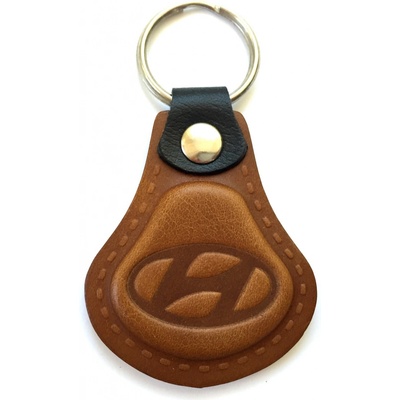 Prívesok na kľúče Auto Two M Kožená Hyundai hnedá