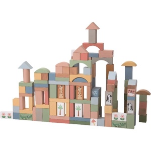 2Kids Toys Safari Animal Blocks играчка за подреждане от дърво 12m+ 120 бр