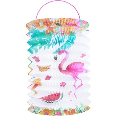 Party Pal Papírový lampion, Havaj party, Plameňák, 14,5x25cm
