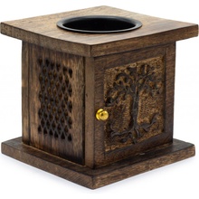 AWM Velká Aroma Lampa z Mangového Dřeva Strom Života