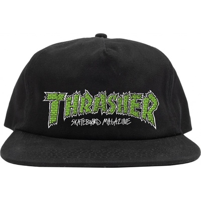 Thrasher Brick Snapback / black Černá