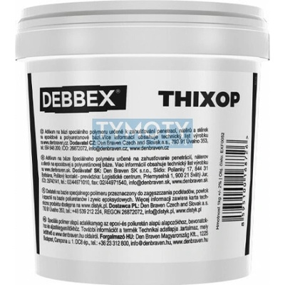 Debbex Aditivum THIXOP - 10 kg bielapapierové vrece