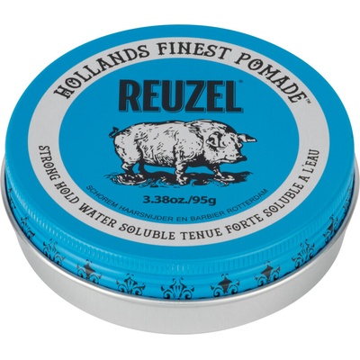 Reuzel Blue Pomade – silná pomáda na vlasy s leskom (vodná báza) 95g