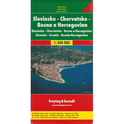 Automapa Slovinsko Chorvatsko Bosna Hercegovina 1:500 000