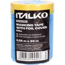 ITALKO Masking tape with foil cover roll praktická ochrana pri lakovaní a renováciách