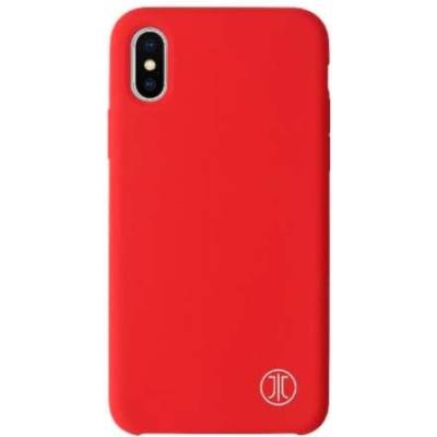 JT BERLIN Steglitz Silicone Case - силиконов калъф за iPhone XS, iPhone X (червен)