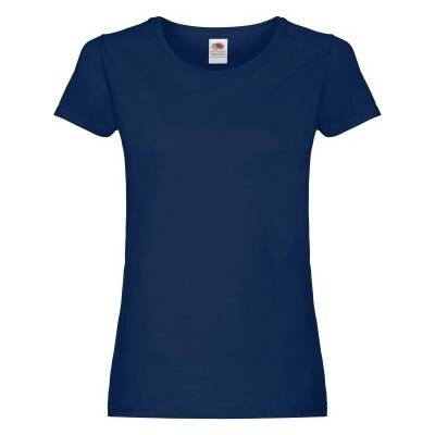 T-shirt Dámske tričko Bavlna 100 % Fruit of the Loom 614200 TMAVOMODRÁ