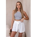 Jade viskózové šortky biela
