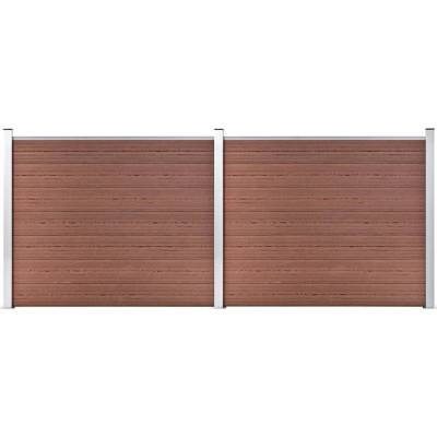 OMAXI Set plotového dílce WPC 353 x 146 cm hnědý 366998