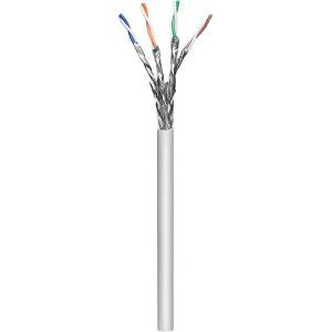 Manhattan Кабел - S/FTP стенен кабелен барабан (100 м, мед, 23 AWG, LSZH, сертифициран по CPR-Dca, Cat6a, сив) 704953 (704953)