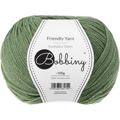 Bobbiny bavlněná příze FRIENDLY YARN 1,5mm eucalyptus green