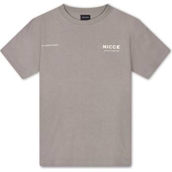 Nicce Тениска Nicce Men's Rising Short Sleeve Oversized T-Shirt - Circular Grey