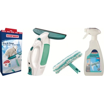 Leifheit 51019 Window Cleaner vysavač na okna s mopem + čistič na sklo ve spreji 500 ml