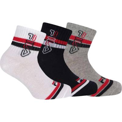 Fila 3-pack JR Boy Quarter White-Navy-Grey