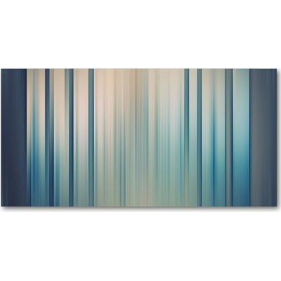 Foto obraz sklo tvrzené modré pásky 100x50 cm