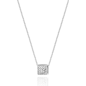 Blink-Blink Celebritka KOCKA z bieleho zlata s diamantami 5188BDB