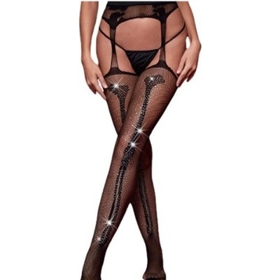 Love by love Punčochy BODYSTOCKING s podvazkovým pásem 1525, černé