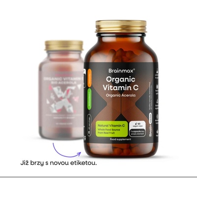 BrainMax Organic Vitamín C BIO Acerola 60 kapslí