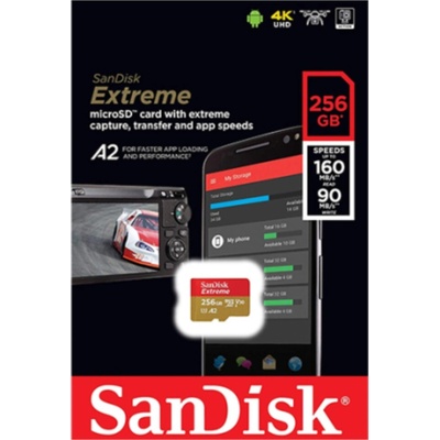 SanDisk Extreme microSDXC 256 GB SDSQXAV-256G-GN6MN