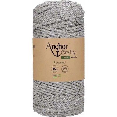 Anchor Crafty fine Metallic 501 Šedá