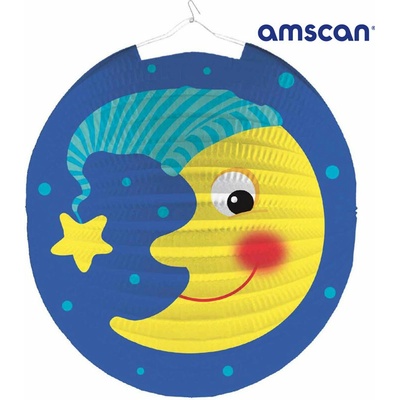 Amscan Lampión okrúhly Mesiac s klobúčikom 25 cm