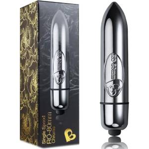  Мини вибратор, хром, 8см. - Rocks-Off RO-80mm (ROCKS00007)