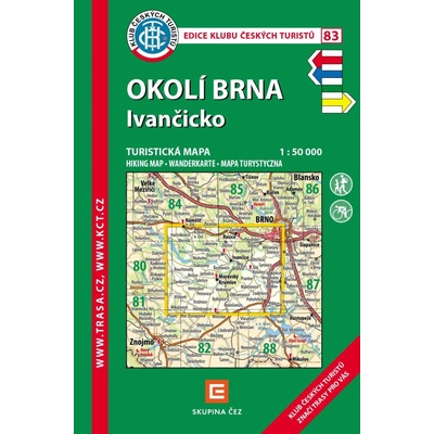 KČT 83 Okolí Brna, Ivančicko / turistická mapa 1:50T