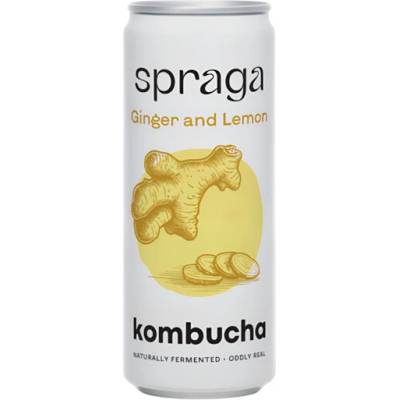 Spraga BIO Kombucha Ginger & Lemon plech 330 ml