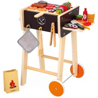 Janod Готвим и печем Дървен Барбекю Грил с аксесоари