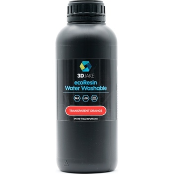 3DJAKE ecoResin Water Washable Transparent Orange - 1.000 g (02-33220211)