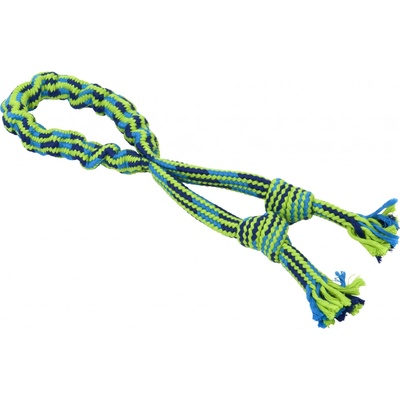 Kruuse Jorgen Hračka pes Bungee Smyčka s uzly modrá/zelená 35 cm