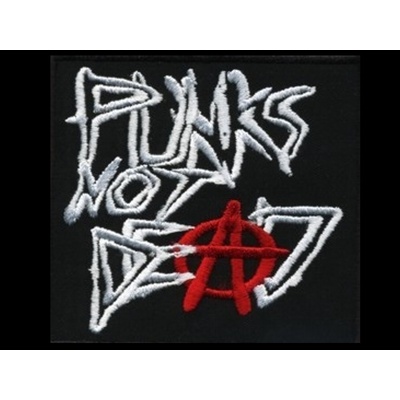 Nášivka PUNK´S NOT DEAD áčko vyšívaná