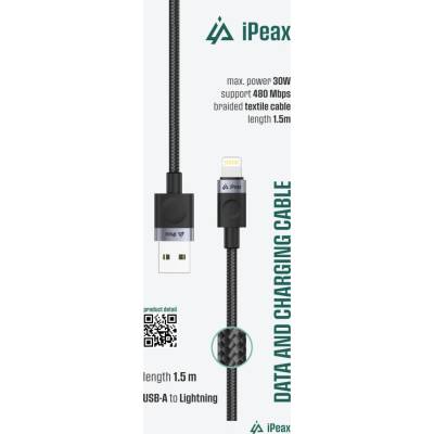 iPEAX 90010107 USB/Lightning 1,5m černý