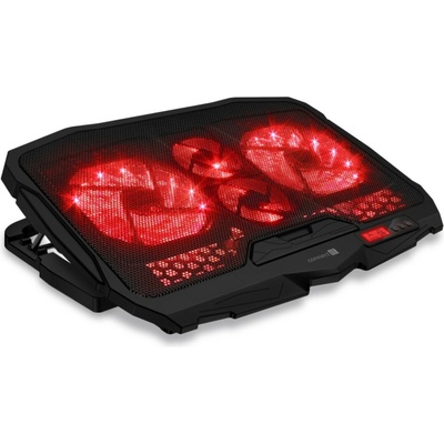 Connect IT FrostWind chladicí podložka pod notebook s červeným podsvícením - černá