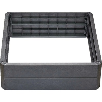 Garantia Ergo Quadro Vysoký záhon Stone L modul plast 80 x 80 x 25 cm antracit 645127