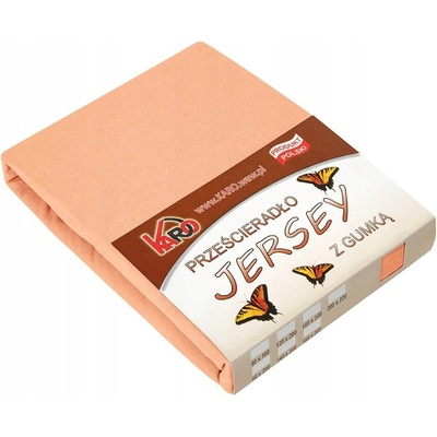 KARO Prostěradlo jersey s gumou meruňkové 90x200