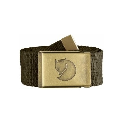 Fjällräven Canvas Brass Belt Dark Olive hnědá