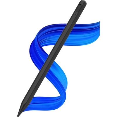 Techsuit Stylus Pero AC10SH pre iPad – Bluetooth, Type-C, 125mAh, Palm Rejection, Vymeniteľná Apple Nib – Čierny Diamant
