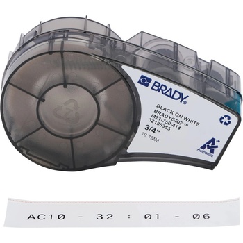 Brady M21-750-414 / 151516, 19.05 mm x 3.048 m, Polyester, черно копиране / бял фон (151516)