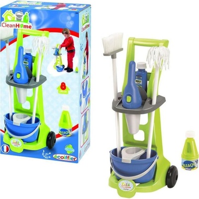 Ecoiffier Vozík uklízecí set s ručním vysavačem plast