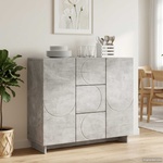 vidaXL Служебен шкаф Бетонно сиво 85.5 x 31 x 75 см (8011552)