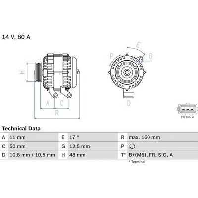 Alternátor BOSCH 0 986 044 701