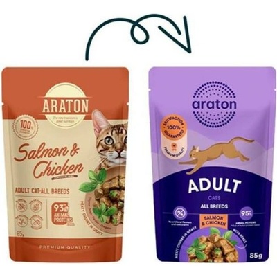 Araton Cat Adult Salmon & Chicken 85 g