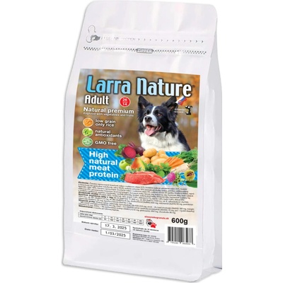 Larra Nature Adult Superprémium Malé a Stredné Plemená bravčové & hovädzie 0,6 kg